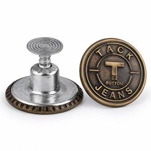Durable Alloy Custom Jean <b>Buttons</b> with Engraved Logo for Denim Jackets and Trousers Wholesale - Product Image 1