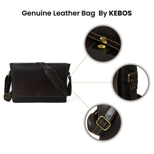 Sacoche élégante en cuir véritable pour ordinateur portable, idéale pour le travail, les voyages et l'utilisation quotidienne professionnelle à un prix abordable - Product Image 6