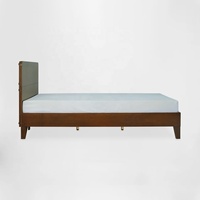 Cadre de lit en bois de chêne massif de conception scandinave B2B Base de lit à plateforme Queen Size Meubles de chambre à coucher Couleurs personnalisées OEM/ODM