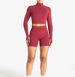 กางเกงขาสั้นเอวสูงทรงบิกเกอร์ผ้าคอตตอนผสมสแปนเด็กซ์สำหรับผู้หญิง แบบไร้ตะเข็บ ยกกระชับสะโพก สั่งผลิตได้ตามต้องการ ขายส่ง - Product Image 5