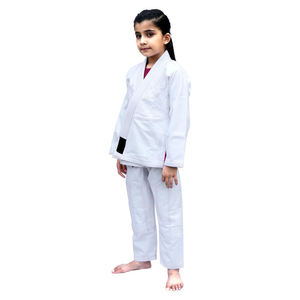 Kimono Blanco Ligero y Duradero para Niños de BJJ, Uniforme de Artes Marciales, Corte Regular - Product Image 3