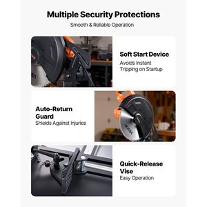 Troncatrice per Metallo con Lama da 14 Pollici in Acciaio Inox, Potente Motore Brushless da 3500 W, Velocità Regolabile 750-1200 Giri/min - Product Image 6