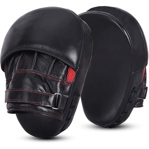 Cible de frappe personnalisée pour la boxe, cible de frappe incurvée en cuir vierge - Product Image 1