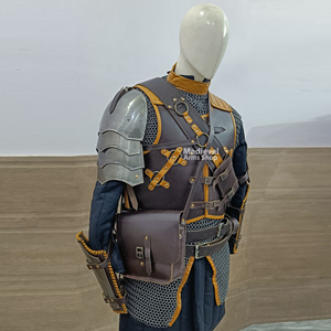 Armadura de Caballero Medieval Hecha a Mano de Alta Calidad, Traje Completo de Acero, Gambeson, Cota de Malla para Reenactment, Halloween - Product Image 3