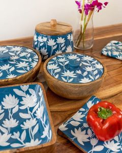 Tazón Redondo de Madera Impreso, Tazón para Servir Sopa Esmaltado con Impresión Personalizada, Apto para Alimentos, para Hotel, Restaurante, Utensilios de Cocina, Tazón Decorativo - Product Image 5