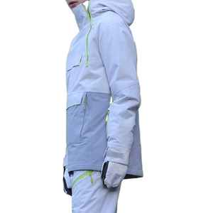 Veste unisexe à capuche matelassée en polaire et toile, avec fermeture éclair quart, couleur unie, coupe décontractée, respirante, imperméable, réversible, à motifs - Product Image 4