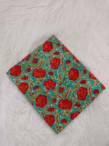 Tela 100% Algodón, Estampado a Mano, Diseño Indio Hermoso, Accesorios de Moda Únicos para Mujer - Product Image 4