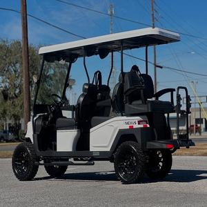 Nouvelle conception de voiturette de golf électrique 4 places, châssis en métal, batterie au plomb-acide, vitesse de 30 à 50 km/h, moteur AC 5 kW, chargeur intelligent - Product Image 1