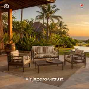 Custom Luxury Teak Wood Outdoor Sofa <b>Set</b> for Hotel Villa Resort Patio Garden Handmade Furniture Indonesia - Product Image 6