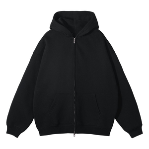 Sweat à capuche épais en molleton de coton, coupe oversize, zippé, style streetwear, design robuste, logo personnalisé, vente en gros OEM - Product Image 6