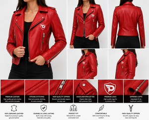 Top Selling Best <b>Winter</b> Woman Genuine <b>Leather</b> <b>Jacket</b> V-neck Customized Design Street Wear Quick Dry Front Zipper Waterproof - Product Image 4