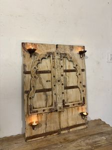 Decoración de Pared de Madera Tallada a Mano Estilo Art Deco con Detalles en Latón para el Hogar - Multifuncional y Duradera para Sala de Estar, Dormitorio, Comedor - Product Image 2