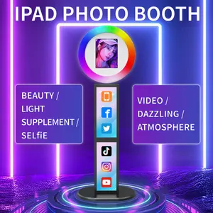 งานแต่งงานเหตุการณ์ Photobooth Kiosk แบบพกพาเซลฟีภาพถ่ายบูธเครื่องกล้องและเครื่องพิมพ์