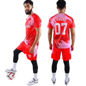 Tenues de football Blaze Fight Wear OEM : Maillots respirants à séchage rapide, impression par sublimation, personnalisables pour le sport - Product Image 1