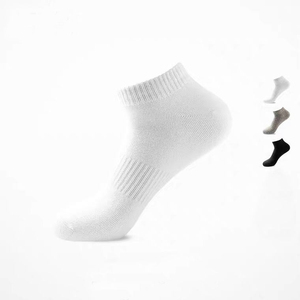 Men Ankle <b>Socks</b> 100% Cotton Breathable Knitted Solid Regular Fit Winter Daily Wear Quick Dry Thin - Product Image 5