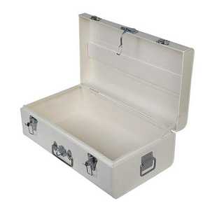 Caja de Almacenamiento Metálica Blanca de Moda, Ligera y Resistente, para Ropa y Joyería, con Cerradura, para Uso Doméstico - Product Image 1