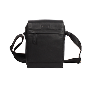 High Quality Premium Genuine <b>Leather</b> Fashion Waterproof Secure Zipper Closure Small <b>Messenger</b> Crossbody Handbag for Unisex - Product Image 1