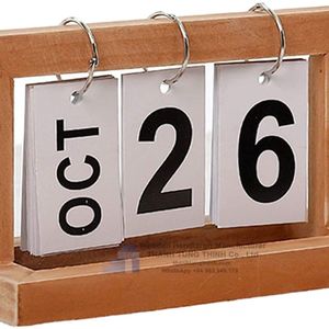 Văn phòng bán buôn quà tặng khắc gỗ Lịch gỗ Lịch cho không gian làm việc từ trực tiếp Việt Nam nhà sản xuất - Product Image 1