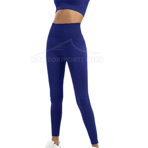 ชุดโยคะผู้หญิงแบบเรียบ 2 ชิ้น ชุดออกกำลังกาย ผ้าสแปนเด็กซ์/ไนลอน แห้งเร็ว ระบายอากาศดี ขายดีที่สุด - Product Image 5