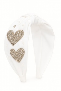 Nouveau serre-tête personnalisé A You perlé, élégant, rose, avec lettres brodées, nœud, perles et strass pour femme, idéal pour un usage quotidien ou comme cadeau. - Product Image 3