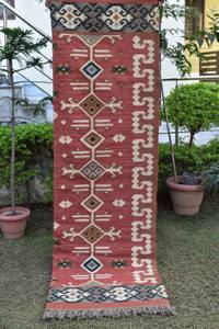 พรมคิลิมปอกระเจาทอมือ แบบสองด้าน ใยธรรมชาติ สำหรับห้องนั่งเล่น โรงแรม และรีสอร์ท ขายส่ง - Product Image 3