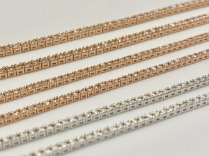 AssayJewelers Natural Diamond Tennis <b>Bracelet</b> 14K Gold Plated Hiphop Box Chain Women's Gift Jewelry - Product Image 2