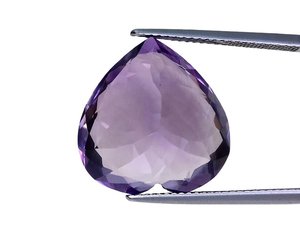 Pierres précieuses d'améthyste violette naturelle en forme de cœur, provenance Brésil, pierres d'améthyste en vrac pour la création de bijoux. - Product Image 3