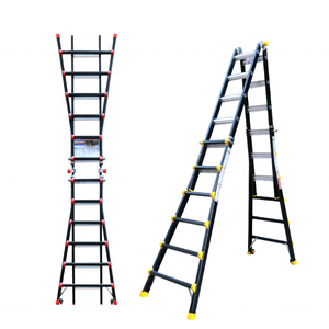 VIETLADDERS EN131 NVLB-46 Hotel Use Multipurpose Aluminum Folding Extension Ladder Industrial Style I-Shaped Combination Ladders - Product Image 6