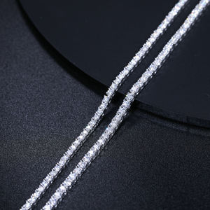 Luxury Women's 925 Silver Tennis Bracelet Round Brilliant Cut Diamond Channel Setting Wedding Jewelry - Product Image 2