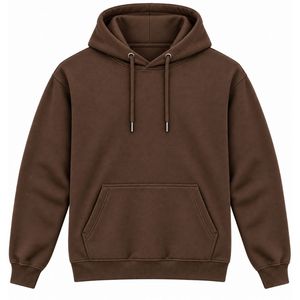 Men <b>Brown</b> Pullover Hoodie Plain <b>Long</b> <b>Sleeve</b> Casual Sweatshirt Custom Logo Streetwear Sportswear Gym <b>Top</b> Shoukat Apparel - Product Image 1