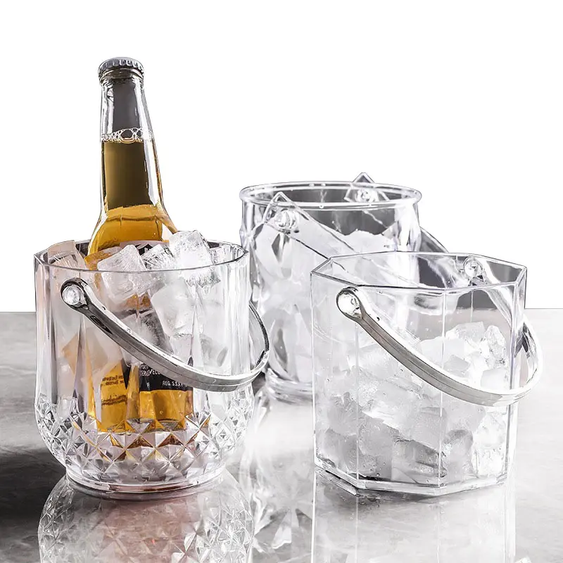 Acryl Clear Plastic Eis kübel Bar KTV Party Champagner Bier trinken kleinen Eis kübel