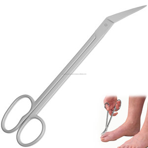 Long Reach Straight <b>Cuticle</b> Scissors Extra Long Handle Pedicure Nail Cutter Heavy Duty Stainless Steel Foldable Ingrown Nail - Product Image 5