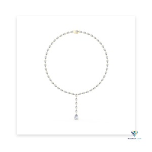 Collier pendentif en or jaune 22,98 CT avec diamant de laboratoire en forme de poire, en or massif 14 carats - Product Image 1