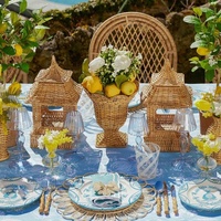 Prix direct d'usine Vente en gros Urne en rotin naturel pour piédestal d'intérieur en osier Vase en rotin pour la décoration intérieure tissée à la main du Vietnam