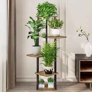 Support à plantes en bois moderne à plusieurs niveaux, étagère de présentation pour pots de fleurs, pour l'intérieur et l'extérieur, pour la maison, le balcon, le jardin - Product Image 4