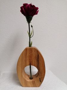 Jarrón de flores de madera de fabricante OEM para decoración de vestíbulo de hotel con superficie pulida de lujo y el mejor diseño. - Product Image 6