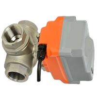 AVA Vanne à boisseau sphérique à actionneur électrique intelligent Vanne à boisseau sphérique à trois voies en acier inoxydable de 1/2 pouces Automation d'extrémité vissée