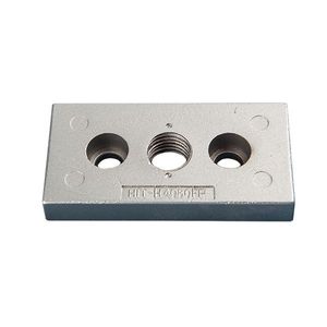 Placa Base Cuadrada/Rectangular de Aleación de Aluminio Plateada, Acabado con Recubrimiento en Polvo Arenado, Caja de Aluminio Fundido a Presión (ADC12) - Product Image 2