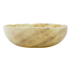 Bol en onyx, centre de table de luxe, accessoire en pierre artisanal, marbre poli massif, bol en onyx contemporain, prix de gros - Product Image 2