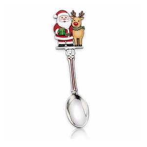 Wholesale Gold-Plated Zinc Alloy Die Cast Christmas <b>Tree</b> Dessert Stirrer Spoon Custom Washable Holiday Party Gift Premium - Product Image 2