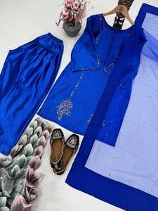 Venta al por mayor de vestidos paquistaníes de marca original de 3 piezas trajes de césped de algodón de las mujeres Kurti Salwar Kameez Bin Hameed indio paquistaní - Product Image 4