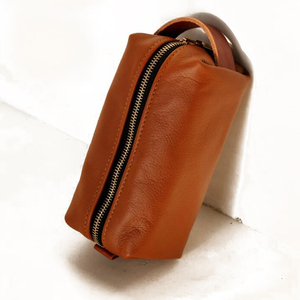 Premium Leather <b>Men</b> Travel Toiletry Bag Dopp Shaving Kit Organizer Travel Kit <b>Pouch</b> Bag for for <b>Men</b>. - Product Image 5