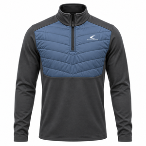 Veste matelassée pour homme Blackthorn, fermeture éclair quart de tour, coupe-vent, polyester, hiver, extérieur, coupe classique, couleur unie, manches longues, veste hybride - Product Image 2