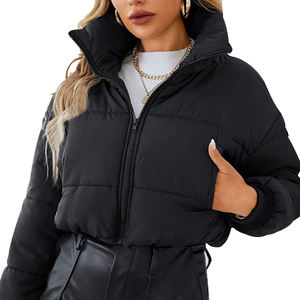 Blousons Bomber Matelassés Homme 2026 2027 à Capuche Unie, Coupe Courte, Personnalisables, Patchwork, Hiver, avec Capuche Amovible et Doublure en Coton - Product Image 3