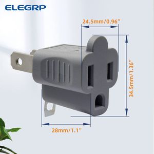 Set di 5 Adattatori e Connettori Grigi Certificati ETL, Convertitore Presa 2-3 Poli, Adattatore Spina Polarizzata 3-2 Poli con Messa a Terra - Product Image 5