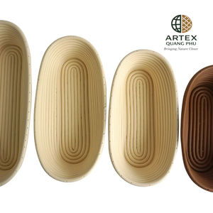 Oval Dough Proofing Basket <b>Set</b> Eco-Friendly Rattan Banneton for Bread <b>Baking</b> Vietnam ARTEX QUANG PHU - Product Image 1