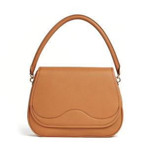 Tan <b>Pebbled</b> PU Shoulder Bag Fashion Crossbody Purse Single Strap Zipper Closure Daily Use - Product Image 1