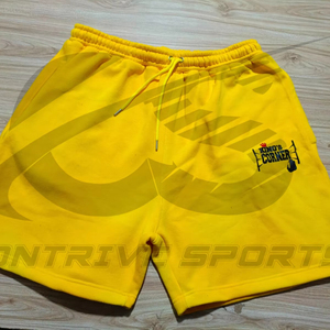 Pantalones Cortos Casuales de Calle para Hombre, de Alta Calidad, 100% Algodón, Transpirables, de Cintura Media Elástica, con Estampado Sólido - Product Image 1