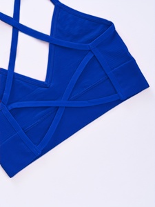 เสื้อชั้นในกีฬาผู้หญิงขายส่ง ซัพพอร์ตสูง ระบายเหงื่อได้ดี ผลิตจากโพลีเอสเตอร์และสแปนเด็กซ์ ระบายอากาศได้ดี สวมใส่สบาย เหมาะสำหรับออกกำลังกายและฟิตเนส - Product Image 4