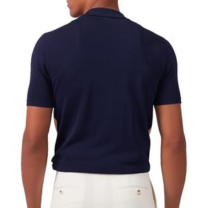 Polo de Punto Vintage para Hombre, Manga Corta, a Rayas, con Botones, Camisa Casual de Golf - Product Image 3